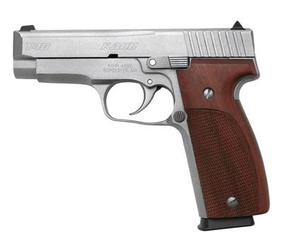 Model KT40 .40 Smith & Wesson 4 Inch Barrel Adjustable Sights Matte Stainless Steel Slide Wood Hogue Grips 7 Round