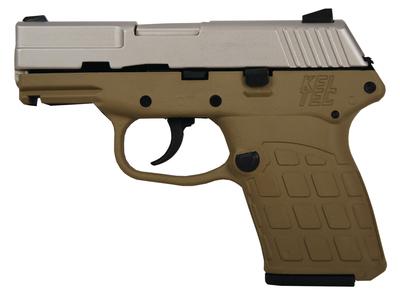 PF-9 9mm Luger 3.1 Inch Barrel Nickel Boron Slide Tan Grip/Frame Double Action Only 7 Round