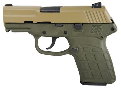 PF-9 9mm Luger 3.1 Inch Barrel Cerakote Tan Slide Cerakote OD Green Grip/Frame Double Action Only 7 Round