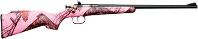 Model 161 Youth Rifle With Lock .22 Long Rifle 16.125 Inch Barrel Blue Finish Mossy Oak Pink Blaze Stock Single Shot