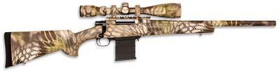 Kryptek Full Dip Rifle Package .22-250 Remington 20 Inch Heavy Barrel 4-16x44mm Nikko Stirling Scope Typhon Camouflage 5 Round