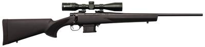 Howa Mini Action/Panamax Package 6.5 Grendel 22 Inch Standard Blued Barrel Black Synthetic Stock Nikko Stirling Panamax 3-9x40mm Riflescope 10 Round