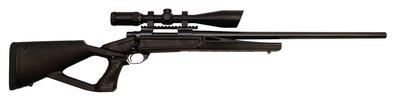 Howa Bolt Action .308 Winchester 24 Inch Heavy Varmint Barrel Blue Finish Talon Thumbhole Black Stock 5 Rounds With Nikko Stirling 3-10x42mm Riflescope