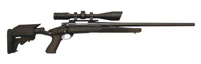 Howa/Axiom Varminter Package .308 Winchester 20 Inch Blued Heavy Barrel Black Axiom Stock 5 Rounds With 4-16x44mm Nighteater Riflescope