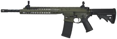 IC-A5 Rifle 5.56mm NATO 16.1 Inch Threaded Spiral Fluted Barrel 1/2x28 TPI LWRCI Adjustable Compact Stock OD Green 30 Round