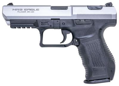 MR Eagle with Desert Eagle Slide Profile 9mm 4.5 Inch Barrel Stainless Steel Finish Black Polymer Frame 10 Round