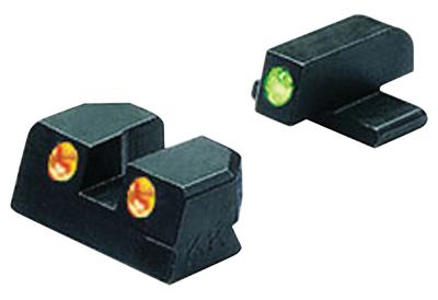 Meprolight Self Illuminated Tru-Dot Fixed Night Sights for Springfield XD .45ACP Full Size Pistols Green/Orange