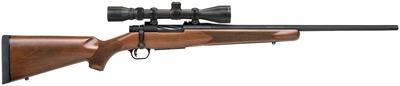 Patriot .22-250 Remington 22 Inch Fluted Barrel Matte Blue Finish Spiral Fluted Bolt Walnut Stock 5 Round With 3-9x40mm Riflescope