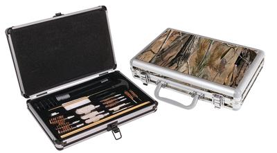 28 Piece Universal Gun Care Kit for .22 and Larger Calibers and Shotguns in Aluminum Camouflage Case