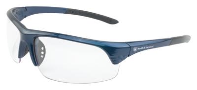 S&W Corporal Half Frame Shooting Glasses Blue Frame Clear Lens