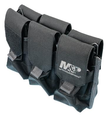 Pro Tac 6 AR/AK Magazine Pouch Black With M&P Logo