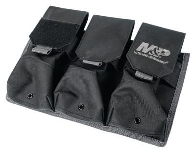 Pro Tac 3 AR/AK Magazine Pouch Black With M&P Logo