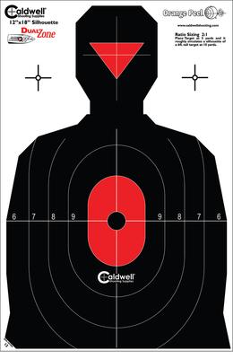 Caldwell Flake-Off Targets Dual Zone Silhouette 12x18 Inch 8 Per Package