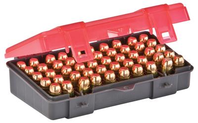 Flip Top Handgun Ammo Case 50 Round .40S&W/.45ACP/10mm Gray/Rose