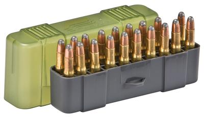 Slip Top Small Rifle Ammo Case 20 Round Gray/Green