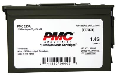 Bronze Line .223 Remington 55 Grain Full Metal Jacket With Bandoleer 42 Boxes of 20 Rounds Each Packed in Metal Ammo Box With Two Metal Boxes Per Case