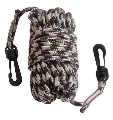 Pull-Up Nylon Rope With Snap Hooks At Both Ends 30 Feet Camouflage
