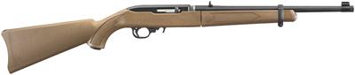 Model 10/22 Takedown .22LR 16.4 Inch Threaded Barrel 1/2-28 TPI Satin Black Finish Adjustable Rear Sight Mica Bronze Synthetic Fixed Stock 10 Round