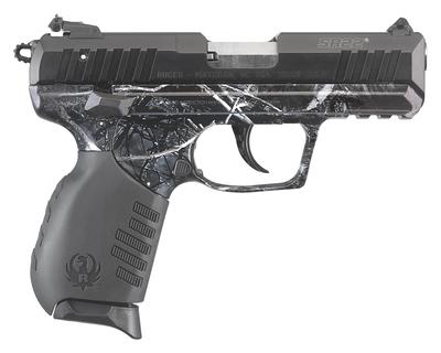 SR22 .22 Long Rifle 3.5 Inch Stainless Steel Barrel Black Aluminum Slide 3-Dot Adjustable Sights Ambidextrous Safety/Mag Release Moon Shine Reduced Harvest Moon Camo Grip Frame 10 Round