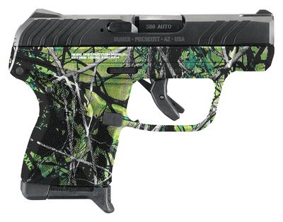 LCPII .380 ACP 2.75 Inch Barrel Blue Finish Alloy Steel Slide Blue Finish Fixed Integral Sights Moon Shine Reduced Toxic Camo Grip Frame 6 Round