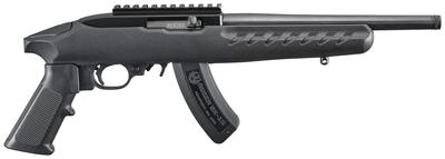 22 Charger .22 Long Rifle 10 Inch Threaded Barrel (1/2-28) Matte Black Finish Picatinny Rail A2-Style Pistol Grip Black Polymer Stock 10 Round