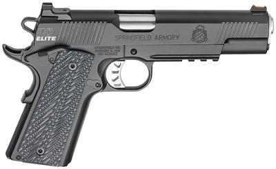 Model 1911 Range Officer Elite Operator .45 ACP 5 Inch Bull Barrel Fiber Optic Front Sight Ambidextrous Safety G-10 Grips Black-T Slide/Frame Finish 7 Round