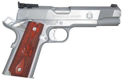 1911-A1 Loaded Target Pistol .45 ACP 5 Inch Barrel Adjustable Sights Stainless Steel Finish 7 Round California Compliant