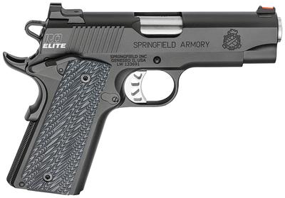 Model 1911 Range Officer Elite Champion 9mm 4 Inch Bull Barrel Fiber Optic Front Sight Ambidextrous Safety G-10 Grips Black-T Slide/Frame Finish 9 Round