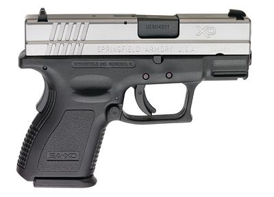 XD Sub-Compact .40 Smith & Wesson 3 Inch Barrel Ultra Safety Assurance Trigger System Satin Stainless Steel Slide Black Polymer Frame 12 Round