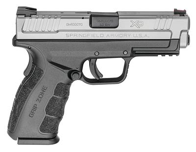 XD Mod.2 Service Model .40 Smith & Wesson 4 Inch Barrel Melonite Finish Fiber Optic Front Sight Low Profile Combat Rear Sight Bi-Tone with GripZone Texture 10 Round