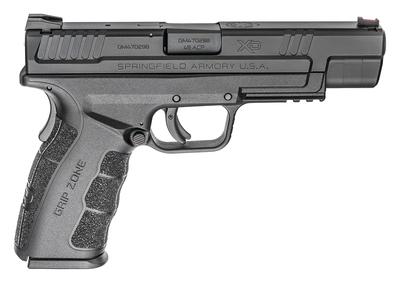 XDG Mod.2 Tactical 45 ACP 5 Inch Barrel Melonite Finish Fiber Optic Front Sight Low Profile Combat Rear Sight Black Two 13 Round Magazines