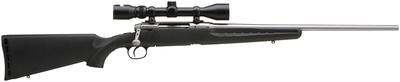 Axis XP .270 Winchester 22 Inch Stainless Steel Barrel High Luster Finish Black Synthetic Stock 4 Rounds Includes 3-9x40mm Riflescope Mounted