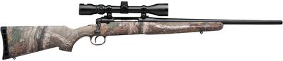 Axis XP Youth Package .243 Winchester 20 Inch Barrel Matte Black Finish Synthetic Stock Realtree Xtra Camouflage Finish 4 Rounds Includes 3-9x40mm Riflescope Mounted