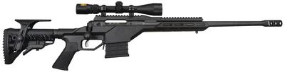 Model 110 Stealth .300 Winchester Magnum 24 Inch Threaded Barrel Black Finish Scope Rail Monolithic Chassis Fab Defense GLR-16 Adjustable Stock 5 Round