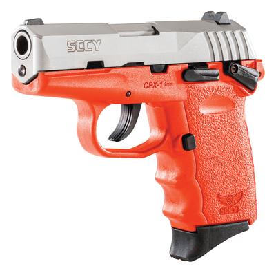 CPX-1 Manual Safety 9mm Caliber 3.1 Inch Barrel Natural Satin Stainless Steel Slide/Orange Frame 10 Round