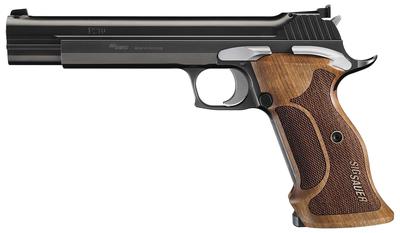 P210 Legend Super Target 9mm 5.9 Inch Barrel Black Nitron Finish Adjustable Target Sights Wood Grips 8 Round