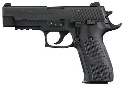 P226 Elite Dark 9mm 4.4 Inch Barrel Siglite Night Sights Black Nitron Slide Finish Black Aluminum Grips 10 Round - CA Compliant
