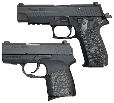 Extreme 2-Gun Bundle: P226R Extreme 9mm 4.4 Inch Barrel Black Nitron Finish G10 Grips 10 Round and P290RS Enhanced Re-Strike 9mm 2.9 Inch Barrel Black Nitron Finish G10 Grips 6 Round