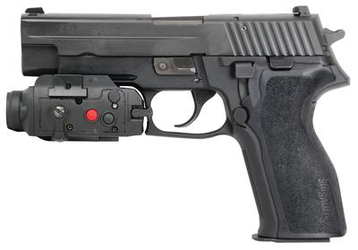 P226 TACPAC 9mm 4.4 Inch Barrel Siglite Night Sights Black Nitron Finish E2 Grips Laser/Holster 10 Round - CA Compliant