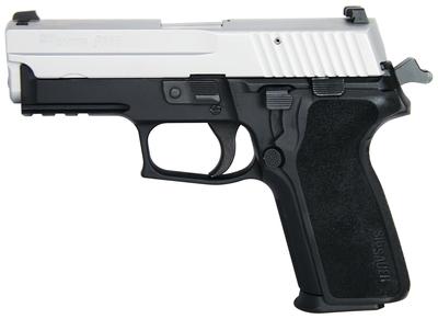 P229 9mm 3.9 Inch Barrel Siglite Night Sights Two-Tone Finish E2 Grips 10 Round - MA Compliant