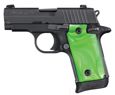 P238 .380ACP 2.7 Inch Barrel Contrast Sights Green Pearlite Grips 7 Round