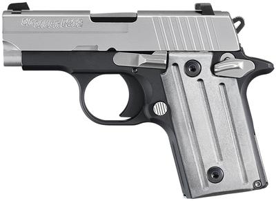 P238 .380ACP 2.7 Inch Barrel Siglite Night Sights Two-Tone Finish Polymer Grips 6 Round - CA Compliant