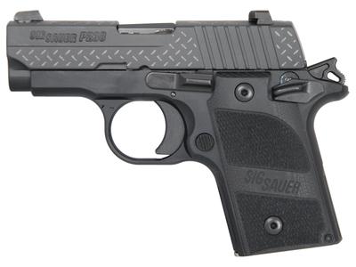 P238 Two-Tone .380ACP 2.7 Inch Barrel Siglite Night Sights Diamond Plate Slide G-10 Grips 6 Round - MA Compliant