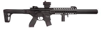 SIG MCX Air Rifle With Red Dot Sight .22 Caliber Pellet Rail Adjustable Sights Tactical Foregrip Black Finish 30 Round