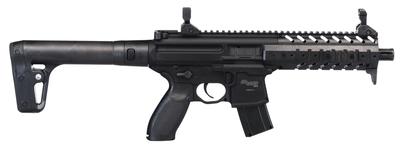 SIG MPX Air Rifle .22 Caliber Pellet Rail Flip-Up Sights Black Finish 30 Round