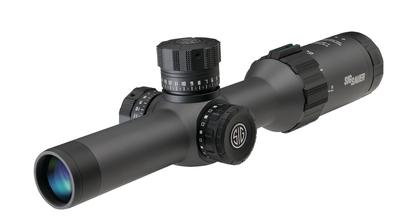 Tango 6 Riflescope 1-6x24mm Second Focal Plane Illuminated MRAD Fiber Dot Reticle Graphite Finish 30mm Tube