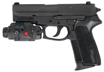 SP2022 TACPAC .40 S&W 3.9 Inch Barrel Black Nitron Finish Siglite Night Sights Tactical Laser and Holster 10 Round - CA Compliant