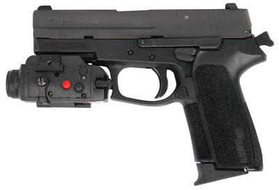 SP2022 TACPAC 9mm 3.9 Inch Barrel Black Nitron Finish Siglite Night Sights Tactical Laser and Holster 10 Round - CA Compliant