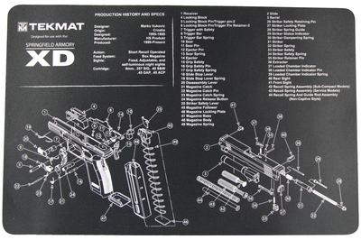 Blueprint Gun Cleaning Mat 11x17 Inches For Springfield XD