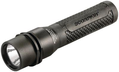 Scorpion X Flashlight With Lithium Battery 200 Lumens (High) Black Clam Packaged